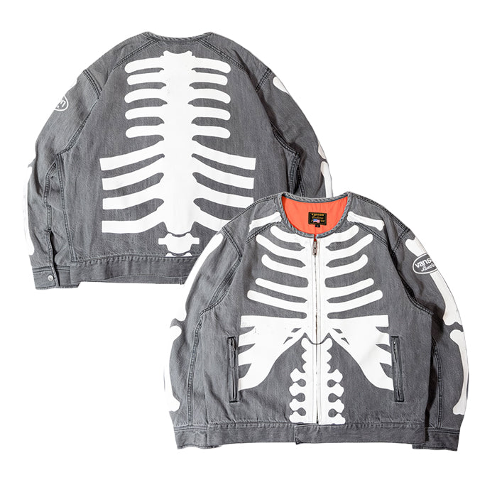 VANSON / バンソン リッツ スケルトン デニム ライダース ジャケット