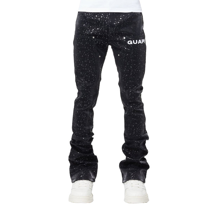 GUAPI / グアピ オブシディアン ブラック レイン ドロップ レザー