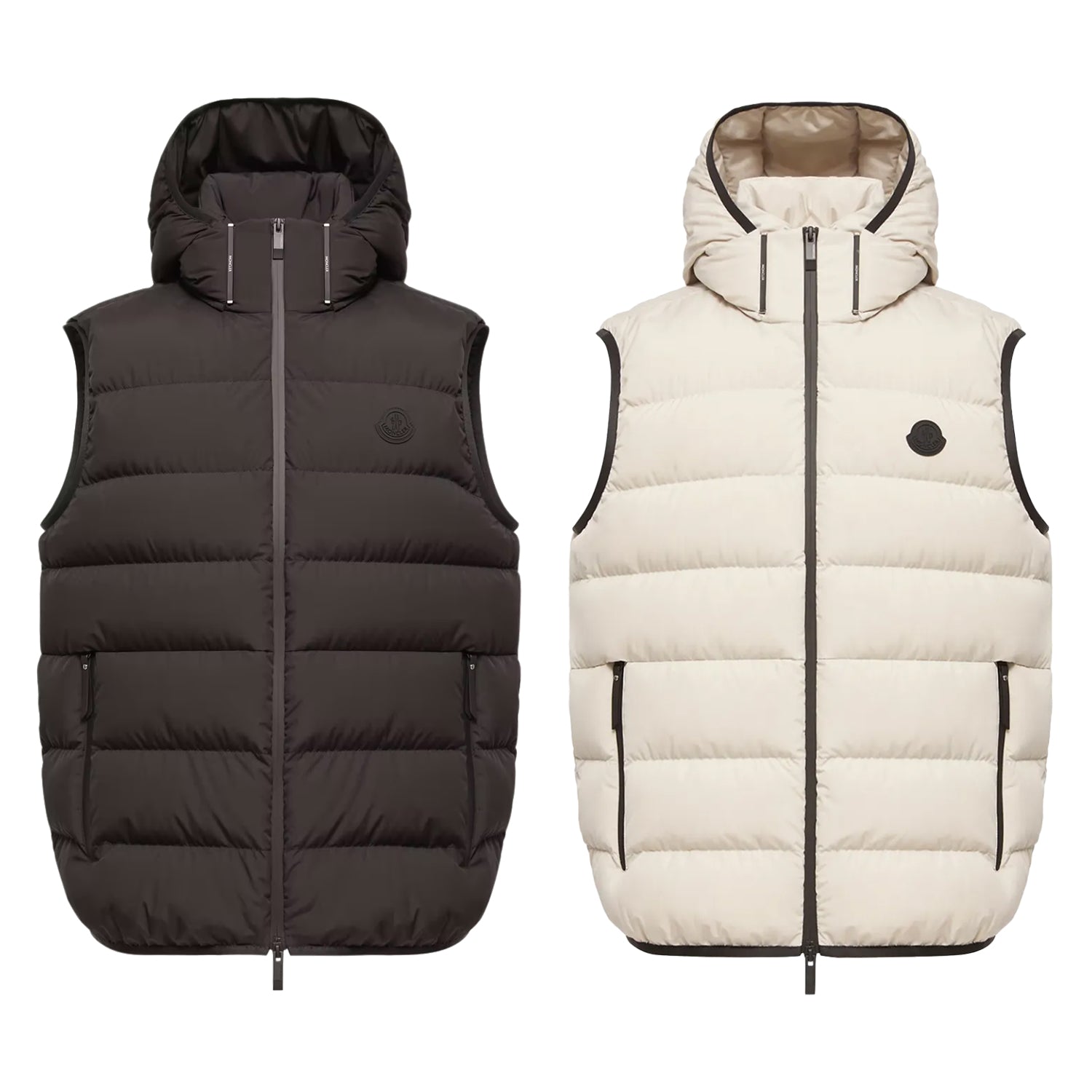 16959✨MONCLER IDE ダウンベスト フード着脱 ドローコード 2 MONCLER / モンクレール アリネラ フーデッド ダウン ベスト