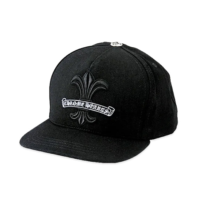 【新作】クロムハーツ BSフレア スクロールラベル キャップ ブラック CHROME HEARTS / クロムハーツ ベースボール フレア スクロール ラベル