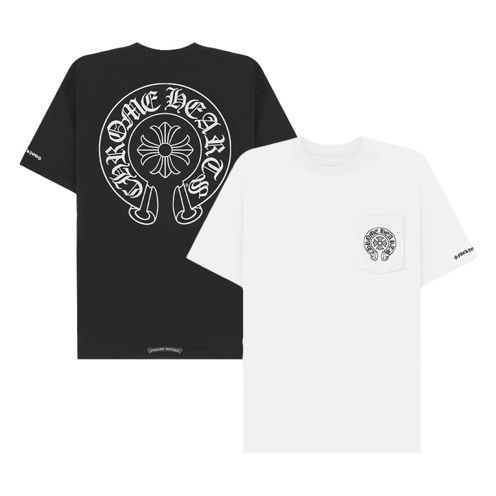 CHROME HEARTS / クロムハーツ ホースシュー ロゴ ポケット Tシャツ