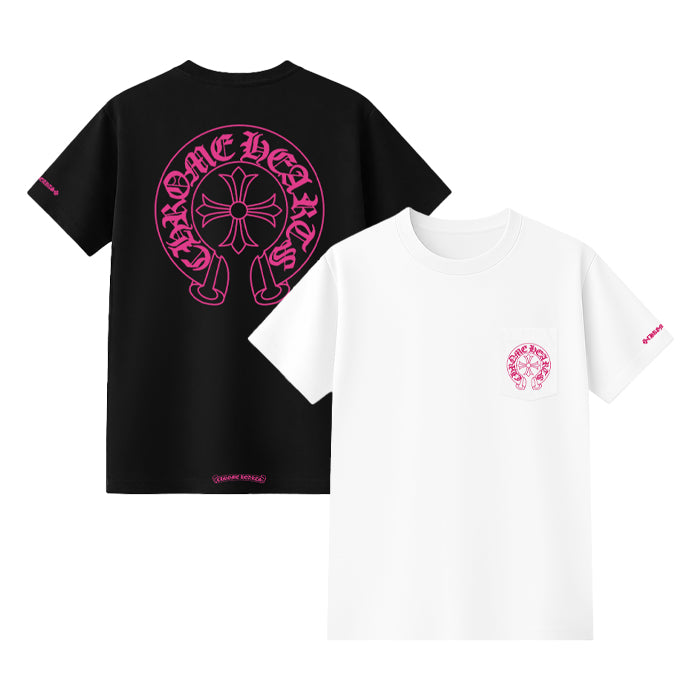 CHROME HEARTS / クロムハーツ CH ピンク シューホース Tシャツ