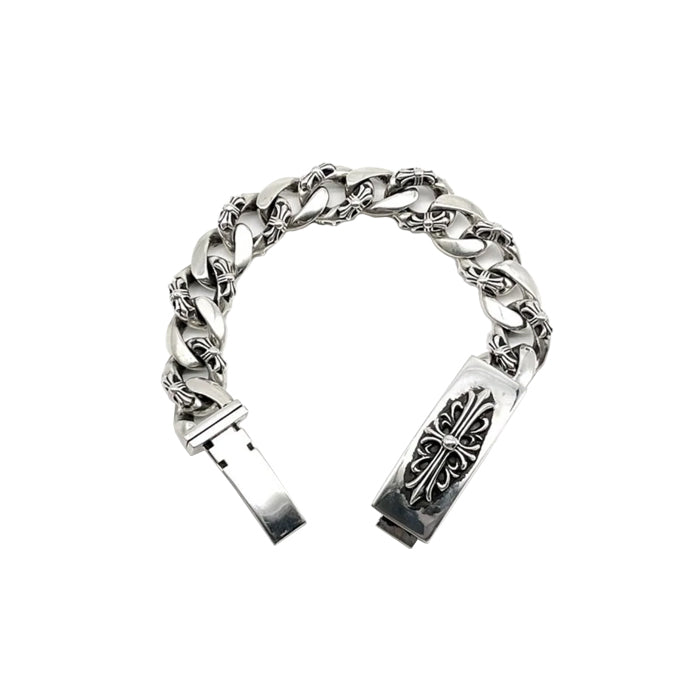 CHROME HEARTS / クロムハーツ フローラルクロス IDブレスレット