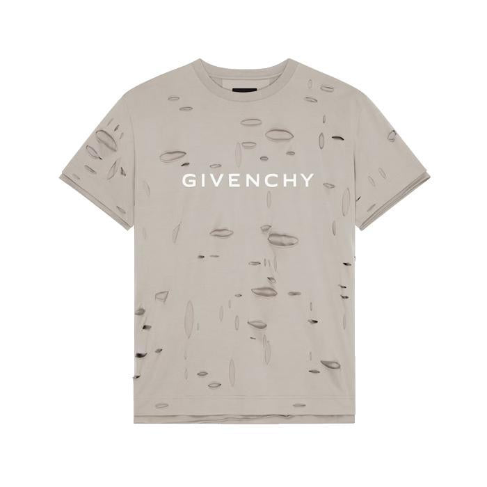 GIVENCHY / ジバンシー ロゴ オーバーサイズ ダメージ Tシャツ メンズ 半袖 BM716N3Y8Y