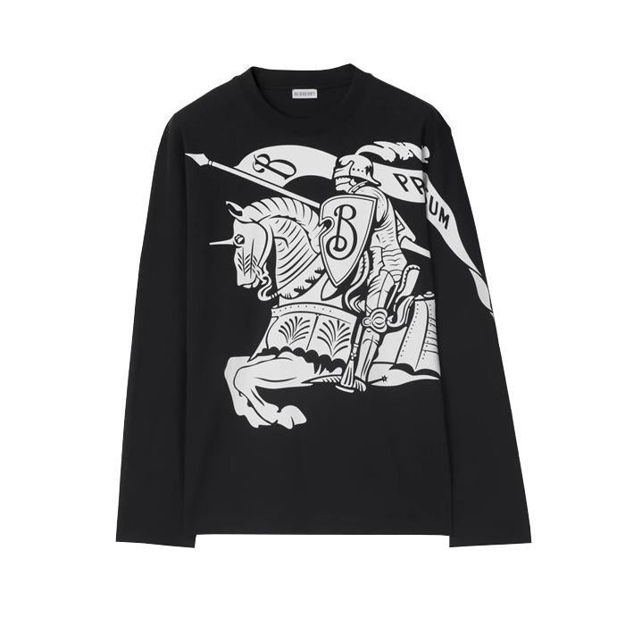 BURBERRY / バーバリー EKD ビッグ プリント コットン ロングスリーブ Tシャツ メンズ 長袖