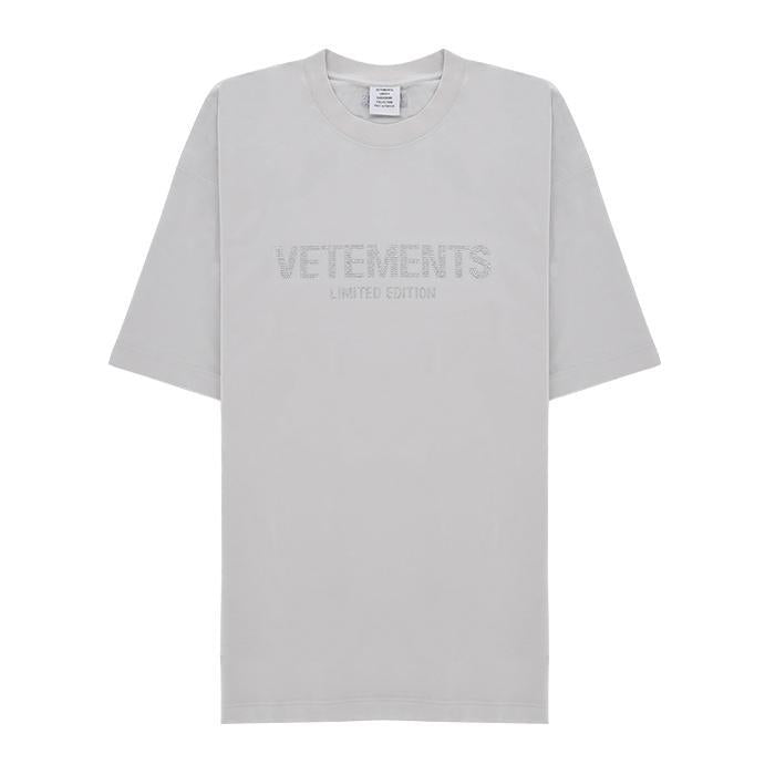 VETEMENTS / ヴェトモン ラインストーン ロゴ Tシャツ メンズ