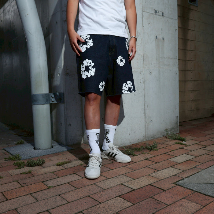 DENIM TEARS / デニムティアーズ コットン リース デニム ショーツ メンズ ショートパンツ 40140408130