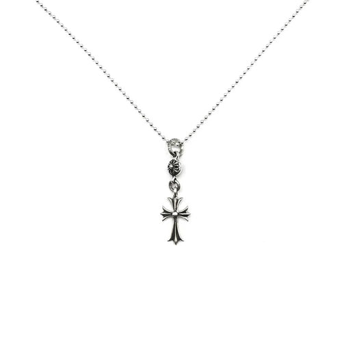 CHROME HEARTS / クロムハーツ 1 ボール タイニー クロス チャーム ボール チェーン ネックレス 1balltinyballca