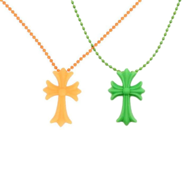 CHROME HEARTS / クロムハーツ レジン クロス ペンダント ボールチェーン ネックレス 206175364445