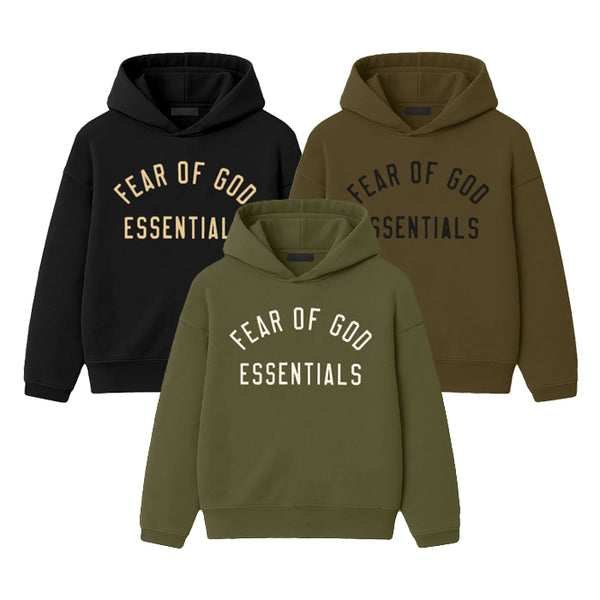 ESSENTIALS / エッセンシャルズ フリース フーディ 24fwarchlogohoo