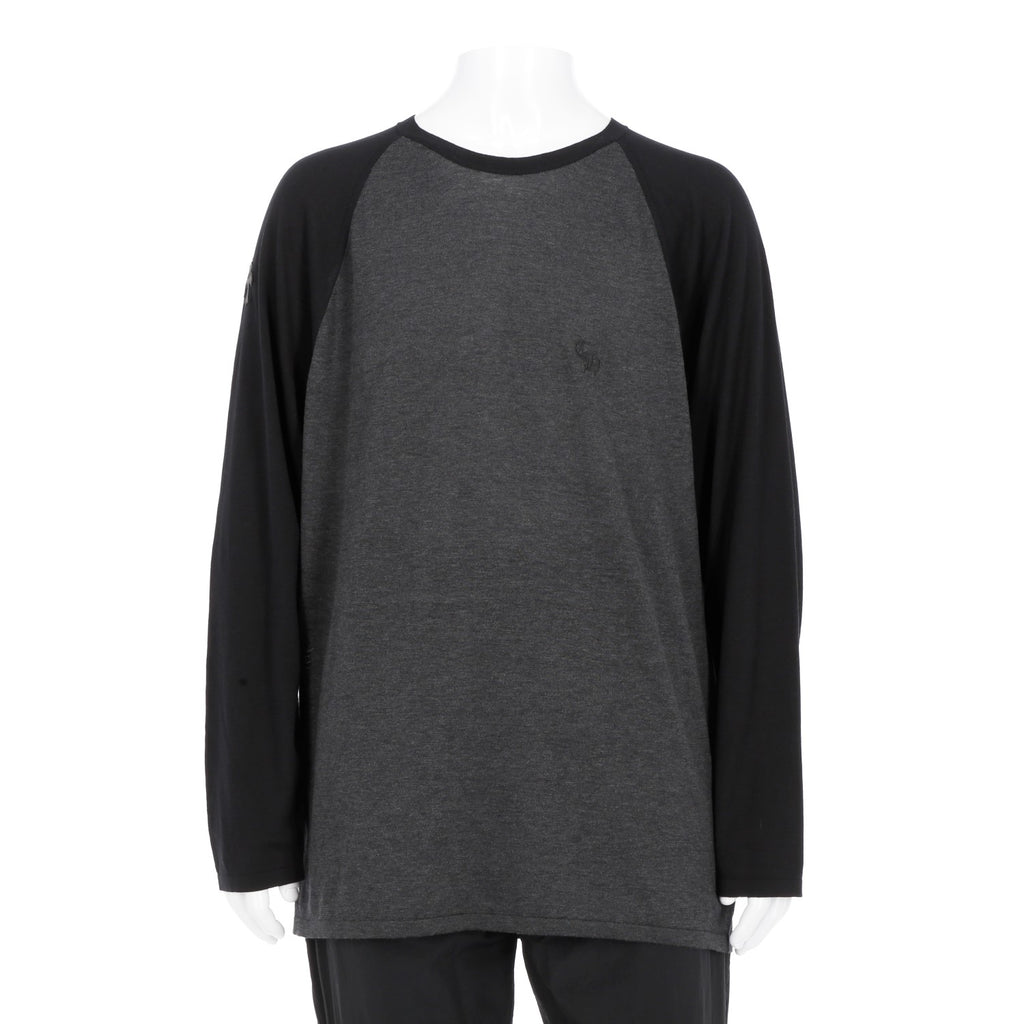 CHROME HEARTS / クロムハーツ 3 クロス パッチ CH ロゴ エンブロイダード ラグラン ロングスリーブ Tシャツ 3crosspatchembr