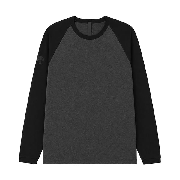 CHROME HEARTS / クロムハーツ 3 クロス パッチ CH ロゴ エンブロイダード ラグラン ロングスリーブ Tシャツ 3crosspatchembr
