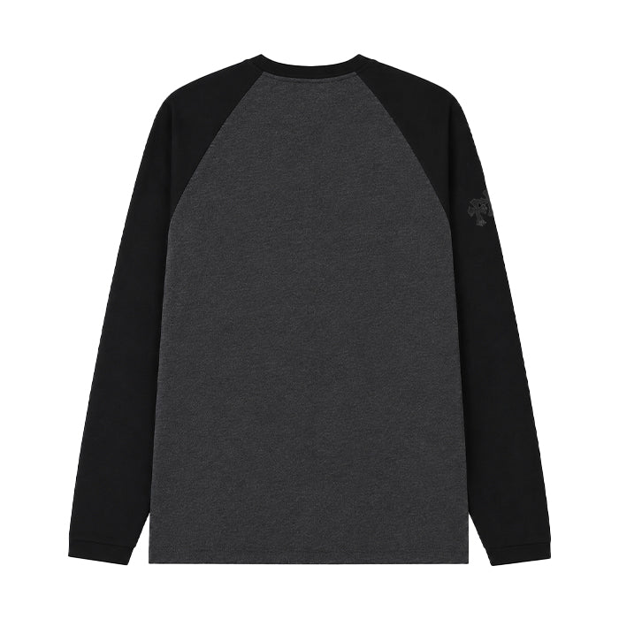 CHROME HEARTS / クロムハーツ 3 クロス パッチ CH ロゴ エンブロイダード ラグラン ロングスリーブ Tシャツ 3crosspatchembr