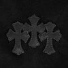 CHROME HEARTS / クロムハーツ 3 クロス パッチ CH ロゴ エンブロイダード ラグラン ロングスリーブ Tシャツ 3crosspatchembr