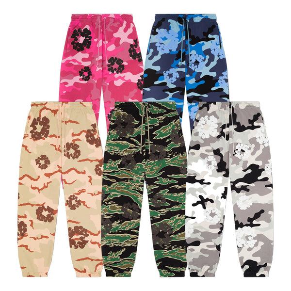 DENIM TEARS / デニムティアーズ カモ コットン リース スウェット パンツ 402fw24ba