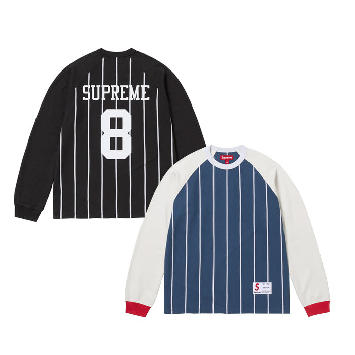 SUPREME  / シュプリーム ストライプラグラン長袖カットソー 402fw24kn11