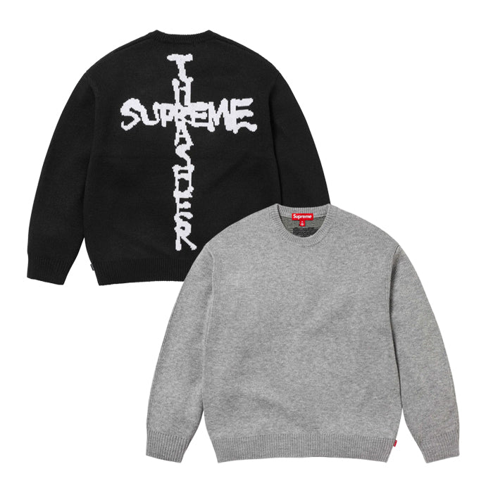 Supreme × Thrasher / シュプリーム × スラッシャー ジャカード ニット セーター メンズ 長袖 402fw24sk49