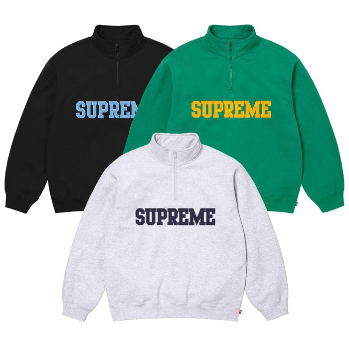 Supreme / シュプリーム カレッジエイト ハーフジップ プルオーバー スウェット トレーナー メンズ 長袖 402fw24sw72