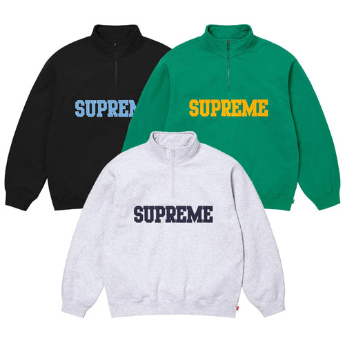 Supreme / シュプリーム カレッジエイト ハーフジップ プルオーバー スウェット トレーナー メンズ 長袖 402fw24sw72