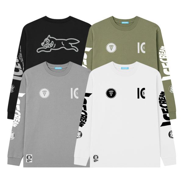 ICECREAM / アイスクリーム コットン  ロングスリーブ Tシャツ メンズ 長袖 402icejp243t012