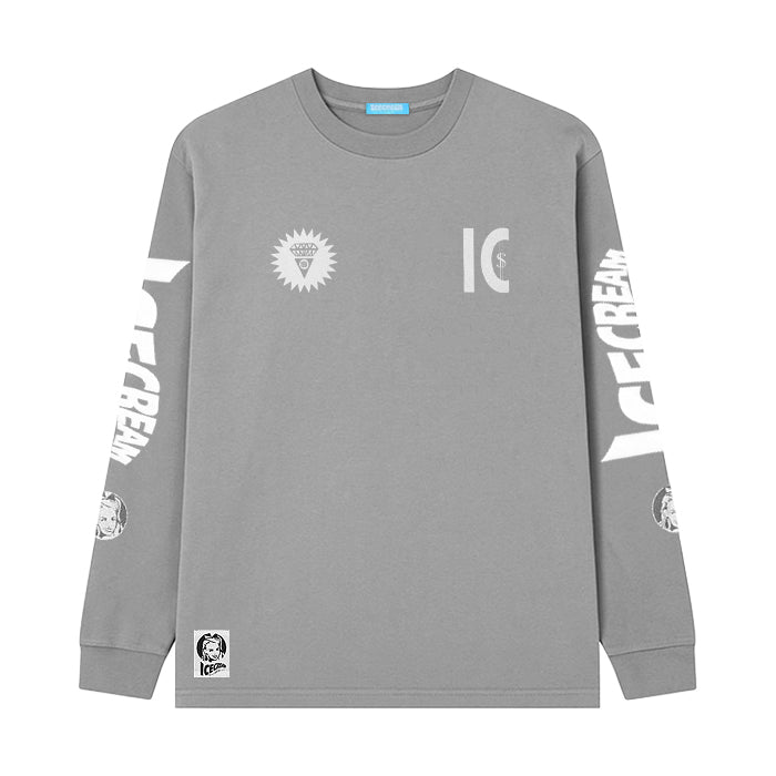 ICECREAM / アイスクリーム コットン  ロングスリーブ Tシャツ メンズ 長袖 402icejp243t012