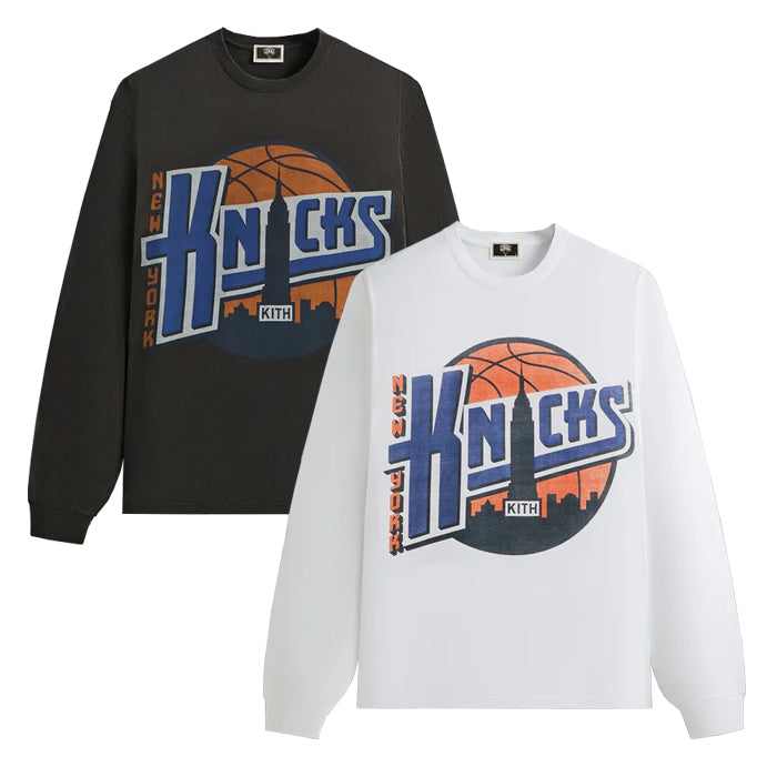 KITH / キス ニューヨーク ニックス シティ ヴィンテージ ロングスリーブ Tシャツ 402khm032933