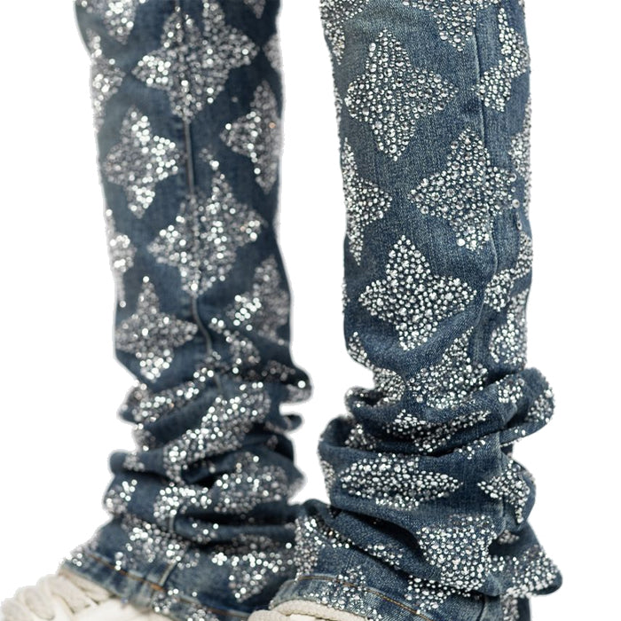 GUAPI / グアピ ヴィンテージ ブルー エンベリッシュ デニム パンツ 501embellishdnm