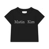 Matin Kim / マーティンキム ロゴ カット クロップ トップ Tシャツ MK2400TS041M 501mk2400ts041m