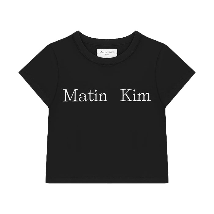 Matin Kim / マーティンキム ロゴ カット クロップ トップ Tシャツ MK2400TS041M 501mk2400ts041m