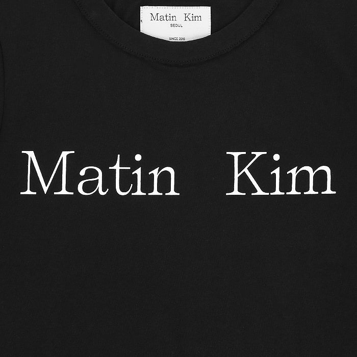 Matin Kim / マーティンキム ロゴ カット クロップ トップ Tシャツ MK2400TS041M 501mk2400ts041m