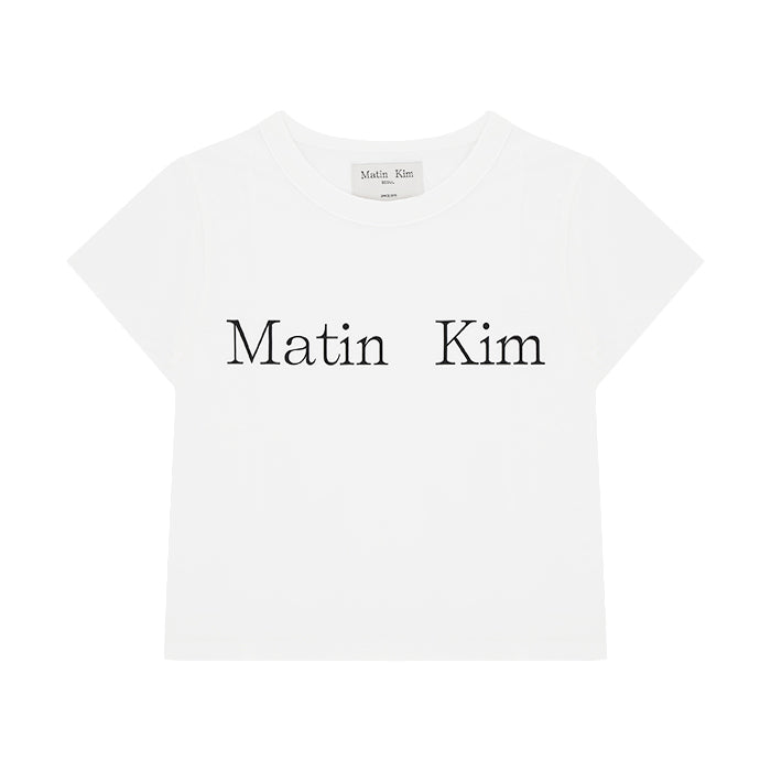 Matin Kim / マーティンキム ロゴ カット クロップ トップ Tシャツ MK2400TS041M 501mk2400ts041m