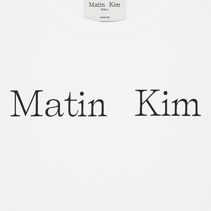 Matin Kim / マーティンキム ロゴ カット クロップ トップ Tシャツ MK2400TS041M 501mk2400ts041m