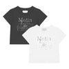 Matin Kim/ マーティンキム ダスティ タイポ グラフィック クロップ トップ Tシャツ MK2534TS077 501mk2534ts077