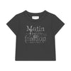 Matin Kim/ マーティンキム ダスティ タイポ グラフィック クロップ トップ Tシャツ MK2534TS077 501mk2534ts077