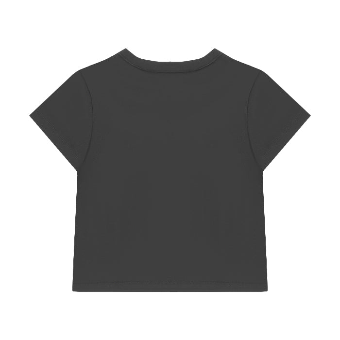 Matin Kim/ マーティンキム ダスティ タイポ グラフィック クロップ トップ Tシャツ MK2534TS077 501mk2534ts077