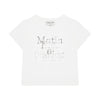 Matin Kim/ マーティンキム ダスティ タイポ グラフィック クロップ トップ Tシャツ MK2534TS077 501mk2534ts077