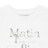 Matin Kim/ マーティンキム ダスティ タイポ グラフィック クロップ トップ Tシャツ MK2534TS077 501mk2534ts077