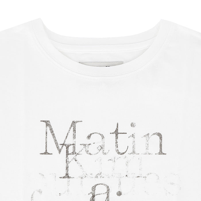 Matin Kim/ マーティンキム ダスティ タイポ グラフィック クロップ トップ Tシャツ MK2534TS077 501mk2534ts077