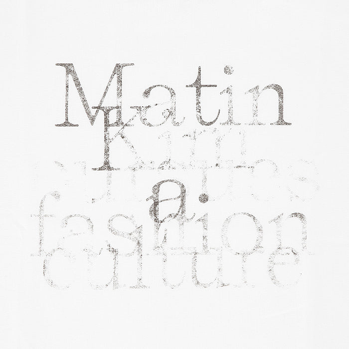 Matin Kim/ マーティンキム ダスティ タイポ グラフィック クロップ トップ Tシャツ MK2534TS077 501mk2534ts077