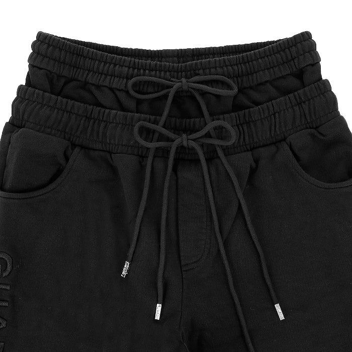 GUAPI / グアピ オブシディアン ブラック エンベリッシュ フレア スウェット パンツ 501obsidianflas