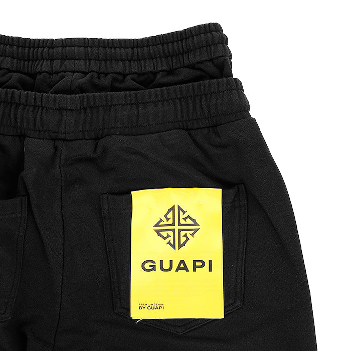 GUAPI / グアピ オブシディアン ブラック エンベリッシュ フレア スウェット パンツ 501obsidianflas