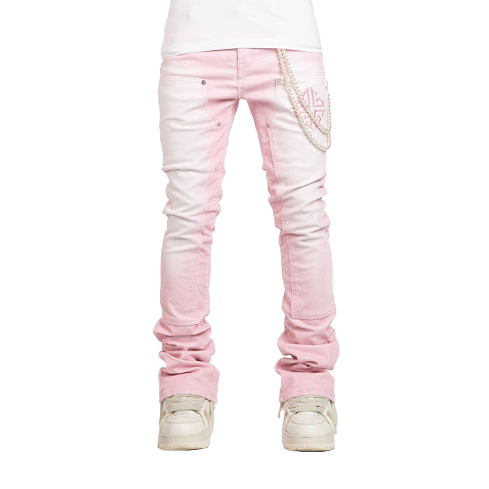 GUAPI / グアピ ベルベット ピンク カーペンター スタック デニム 501vtpkstacked