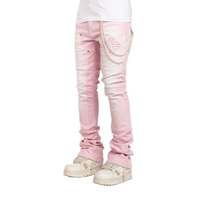 GUAPI / グアピ ベルベット ピンク カーペンター スタック デニム 501vtpkstacked