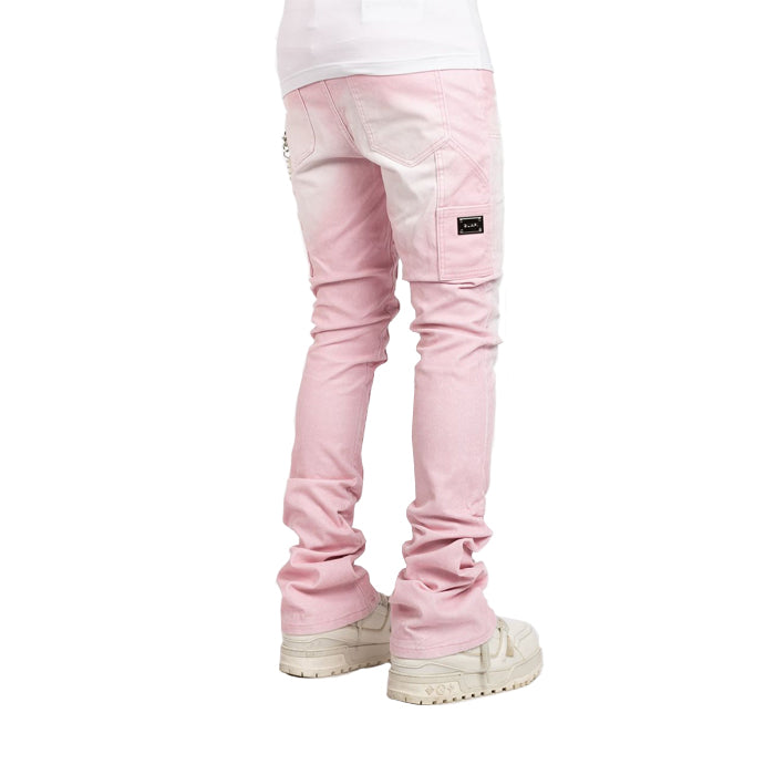 GUAPI / グアピ ベルベット ピンク カーペンター スタック デニム 501vtpkstacked