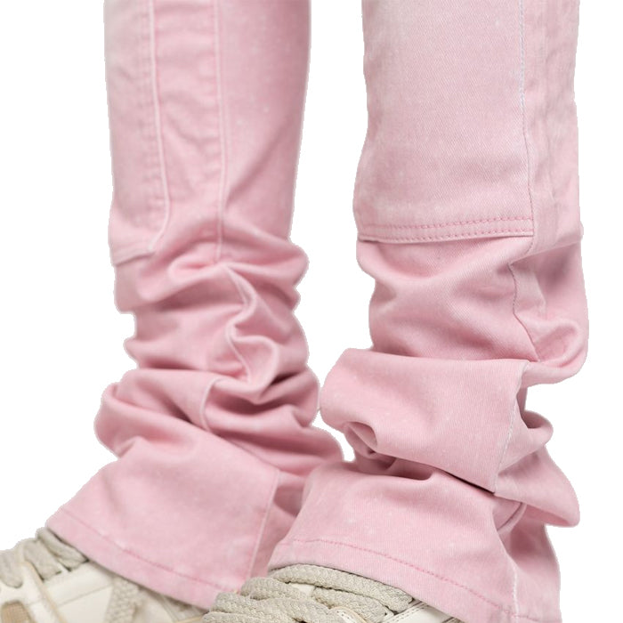 GUAPI / グアピ ベルベット ピンク カーペンター スタック デニム 501vtpkstacked