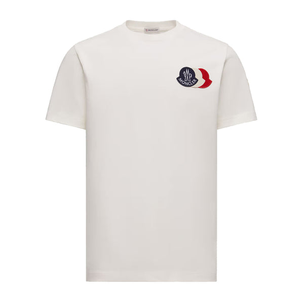 MONCLER / モンクレール エンブロイダード トリコロール ロゴ コットン Tシャツ K20918C0005689AUG 5028c0005689aug