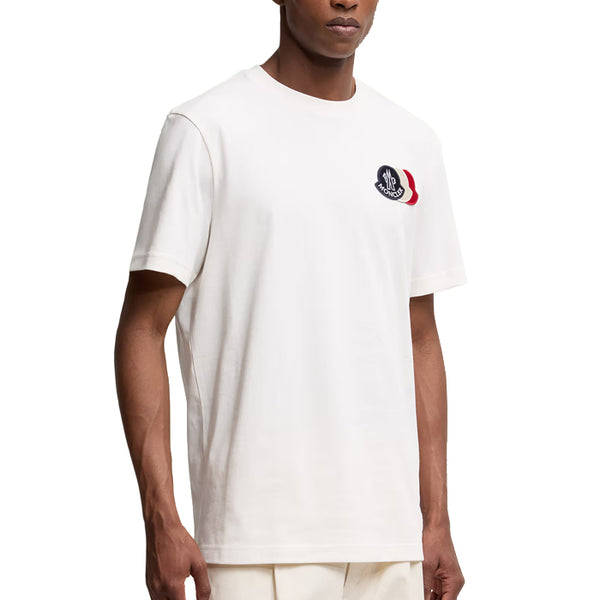 MONCLER / モンクレール エンブロイダード トリコロール ロゴ コットン Tシャツ K20918C0005689AUG 5028c0005689aug