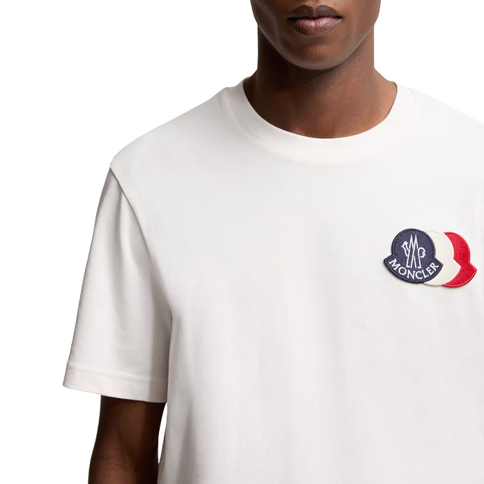 MONCLER / モンクレール エンブロイダード トリコロール ロゴ コットン