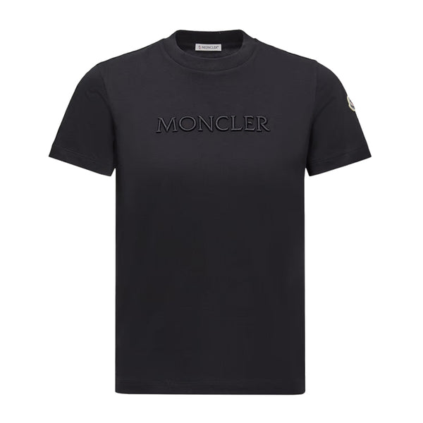 MONCLER / モンクレール エンブロイダード トーナル ロゴ コットン Tシャツ レディース K10938C0000889AUO 5029c0001289auo