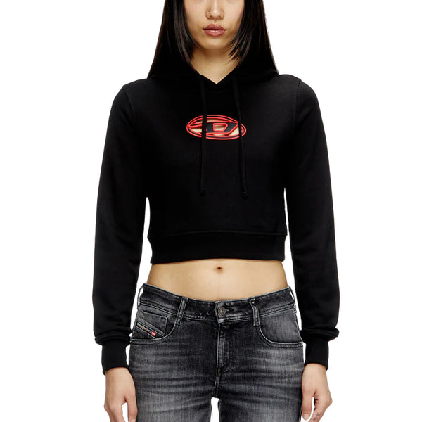 DIESEL / ディーゼル F SLIMMY HOOD OD カット アウト オーバルD ロゴ フーディー レディース A157140GRAC 502a157140grac